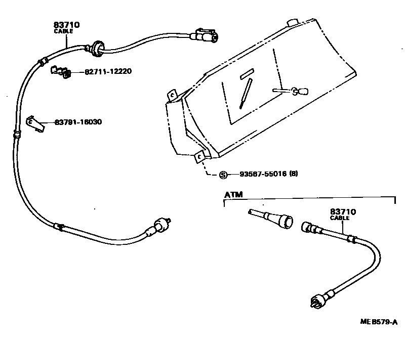 Toyota COROLLA 仪表 EPC diagram — MEB579A