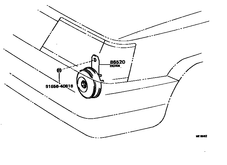 Toyota COROLLA 喇叭 EPC diagram — MEB592