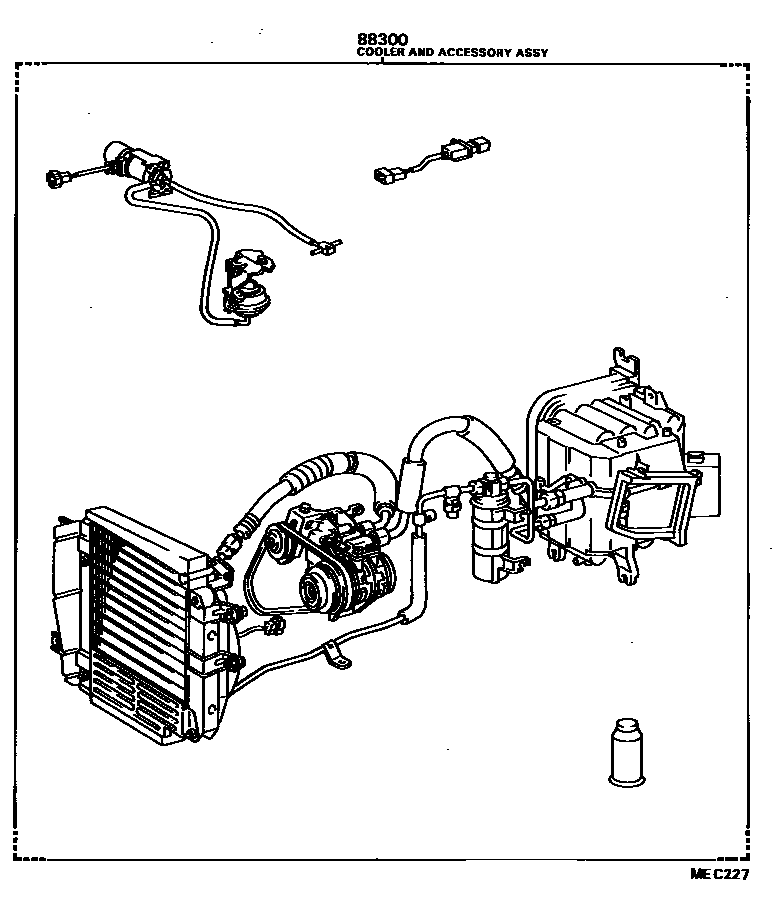 Toyota COROLLA 暖风和空调系统 - 组件 EPC diagram — MEC227