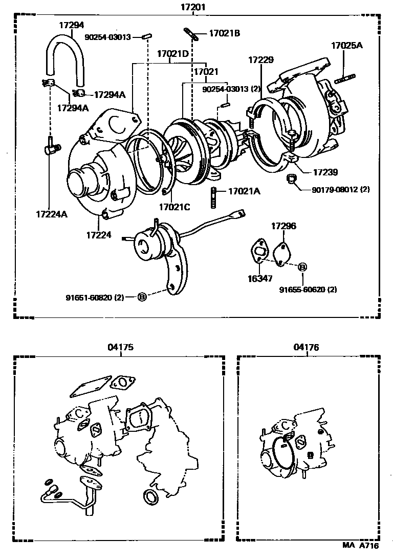 Toyota COROLLA Manifold EPC diagram — MAA716
