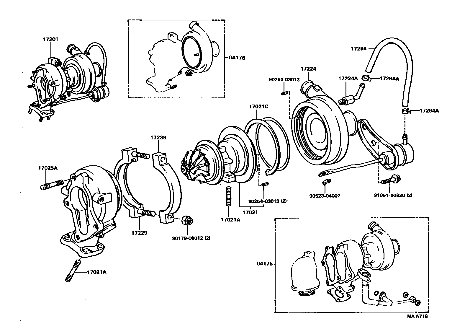 Toyota COROLLA Manifold EPC diagram — MAA718