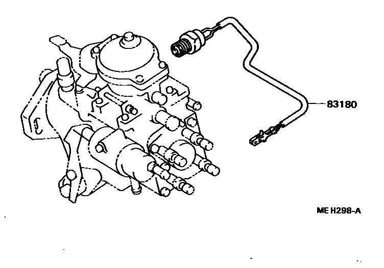 Toyota COROLLA 仪表 EPC diagram — MEH298A