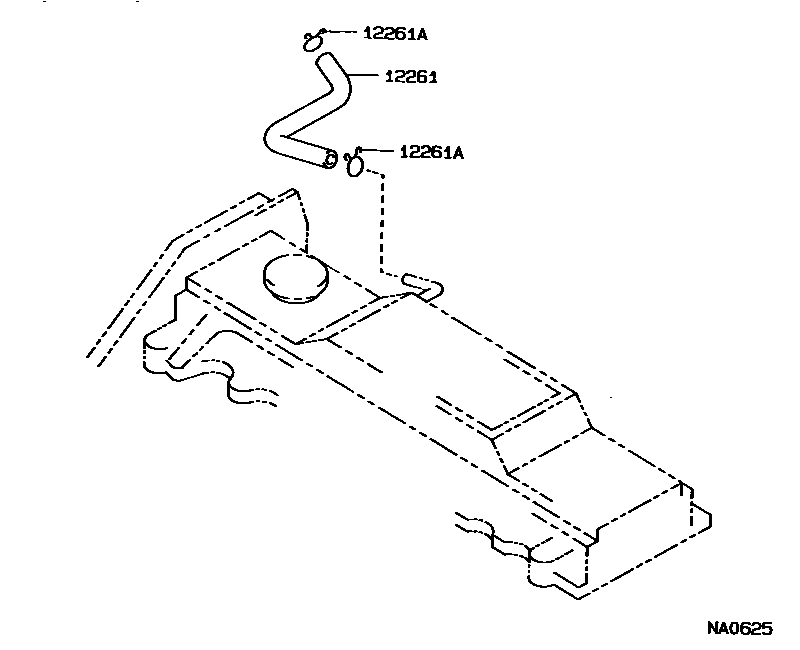 Toyota COROLLA Ventilation Hose EPC diagram — NA0625