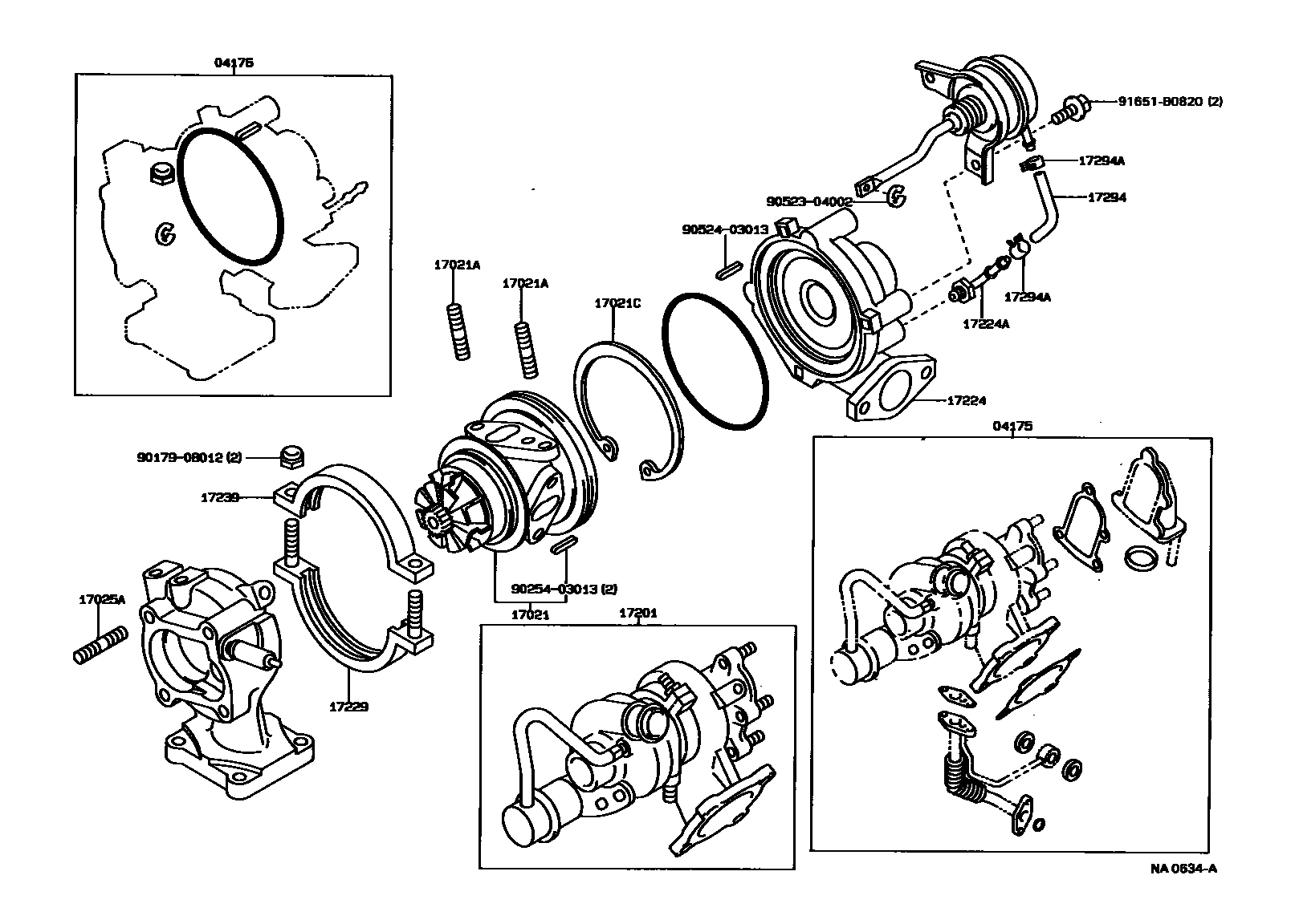 Toyota COROLLA Manifold EPC diagram — NA0634A