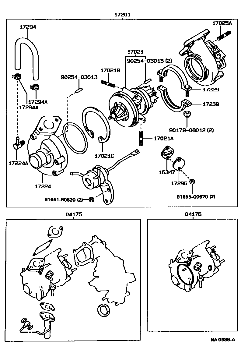 Toyota COROLLA Manifold EPC diagram — NA0689A