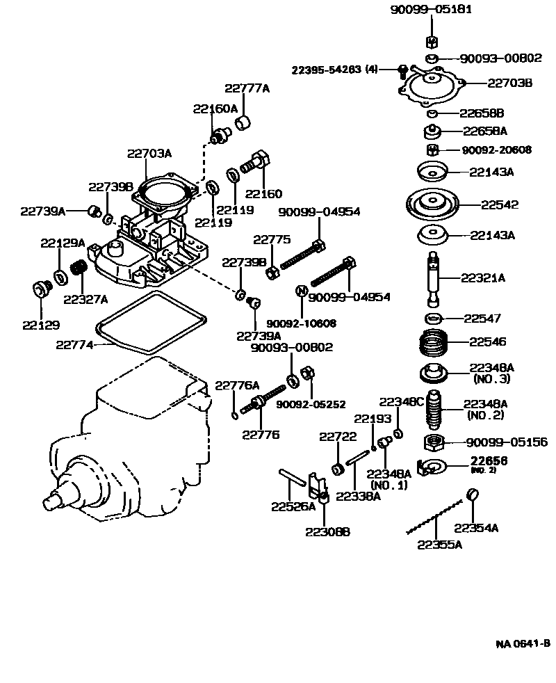 Toyota COROLLA 喷油泵体 EPC diagram — NA0641B