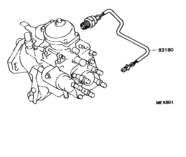 Toyota COROLLA 仪表 EPC diagram — MEK801