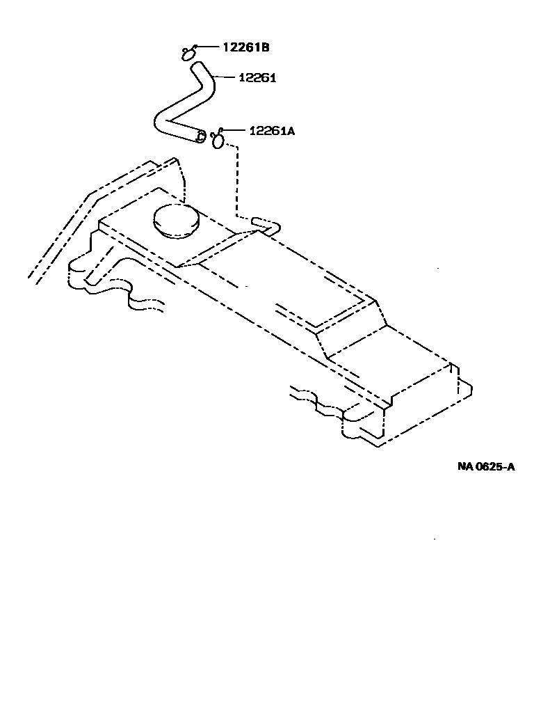 Toyota COROLLA Ventilation Hose EPC diagram — NA0625A