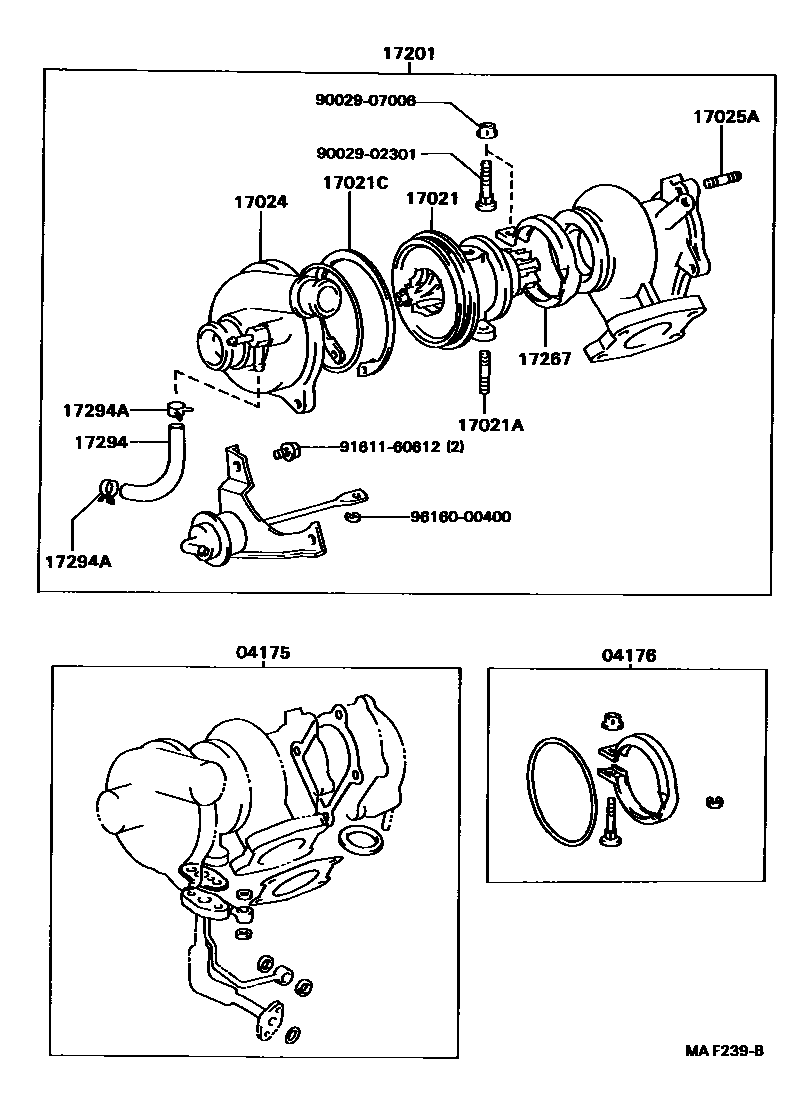 Toyota COROLLA Manifold EPC diagram — MAF239B