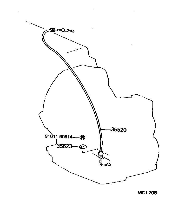 Toyota COROLLA 节气阀连杆和阀杆(ATM) EPC diagram — MCL208