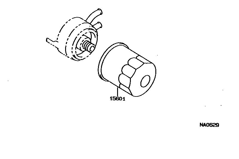 Toyota COROLLA Oil Filter EPC diagram — NA0629