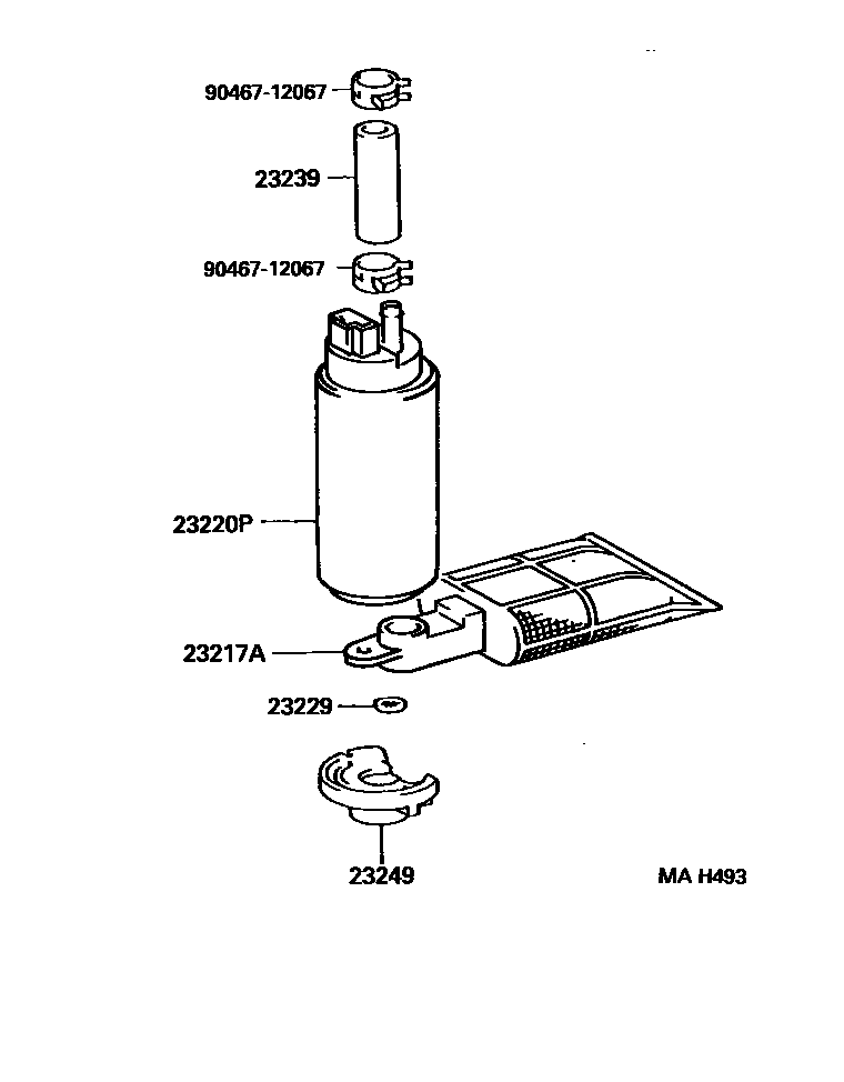 Toyota COROLLA 燃油喷射系统 EPC diagram — MAH493