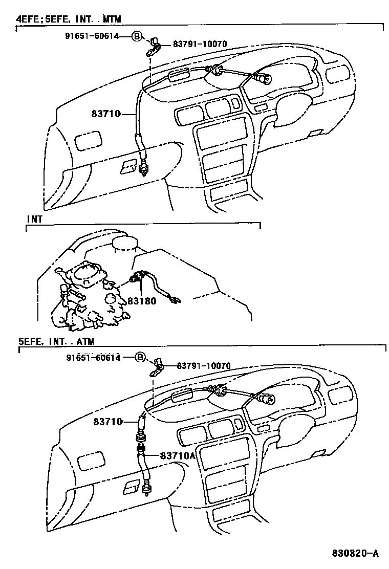Toyota COROLLA 仪表 EPC diagram — 830320A