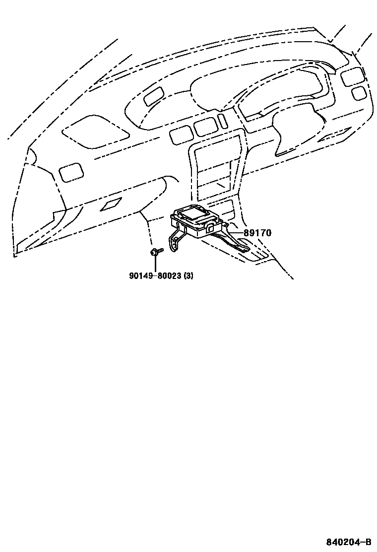 Toyota COROLLA 空气囊 EPC diagram — 840204B