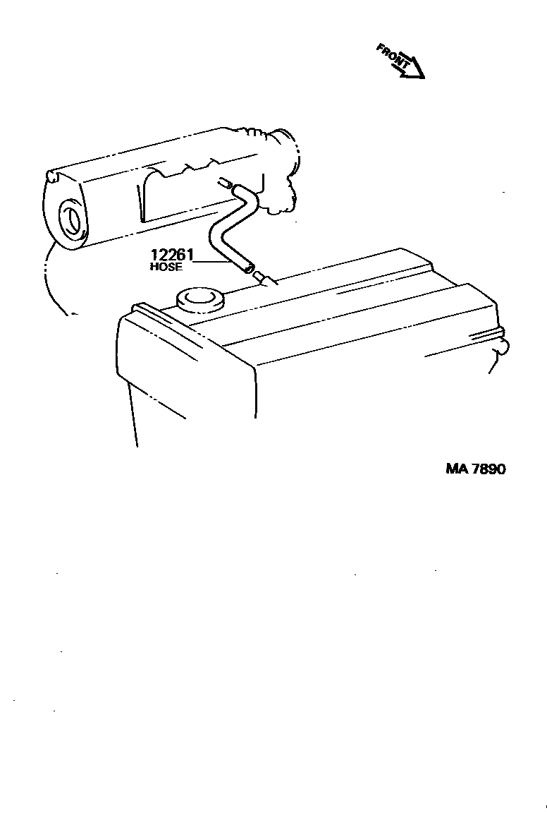 Toyota COROLLA Ventilation Hose EPC diagram — MA7890