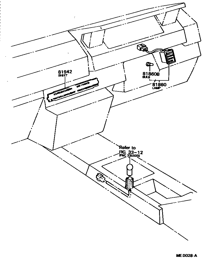 Toyota COROLLA indicator light EPC diagram — MED028A