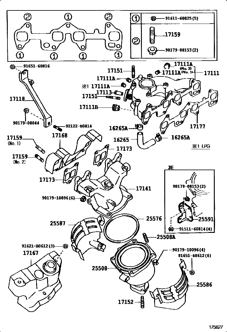Toyota COROLLA Manifold EPC diagram — 175627