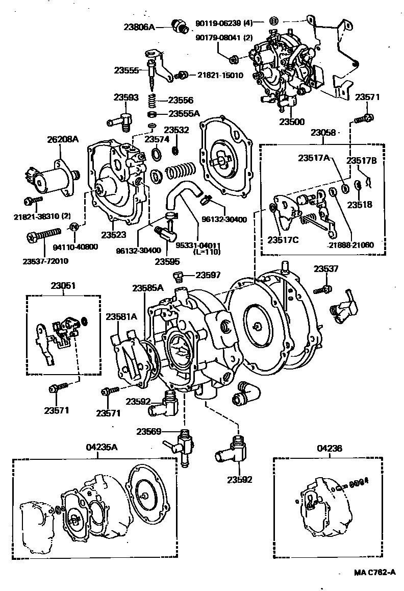 Toyota COROLLA LPG或CNG调节器 EPC diagram — MAC762A