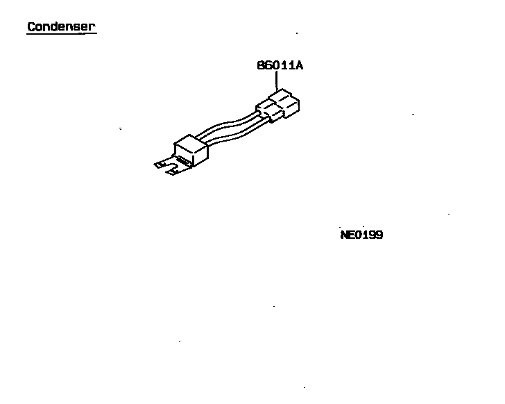 Toyota COROLLA 收音机、放大器和冷凝器 EPC diagram — NE0199
