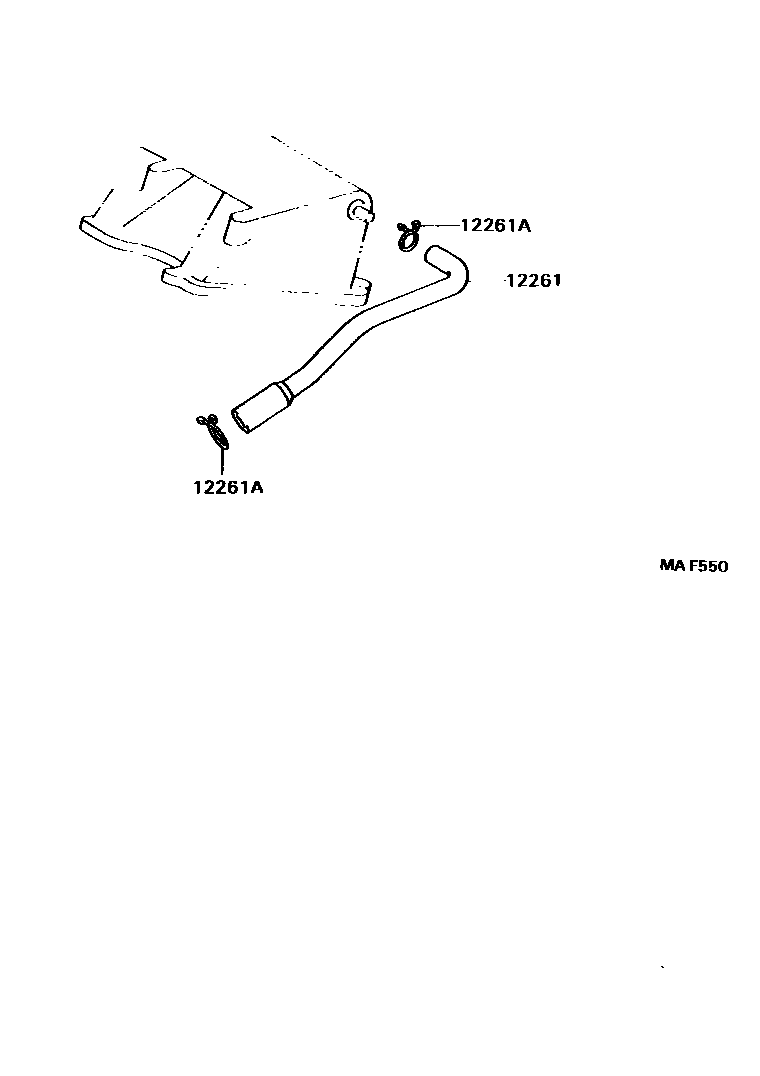 Toyota COROLLA Ventilation Hose EPC diagram — MAF550