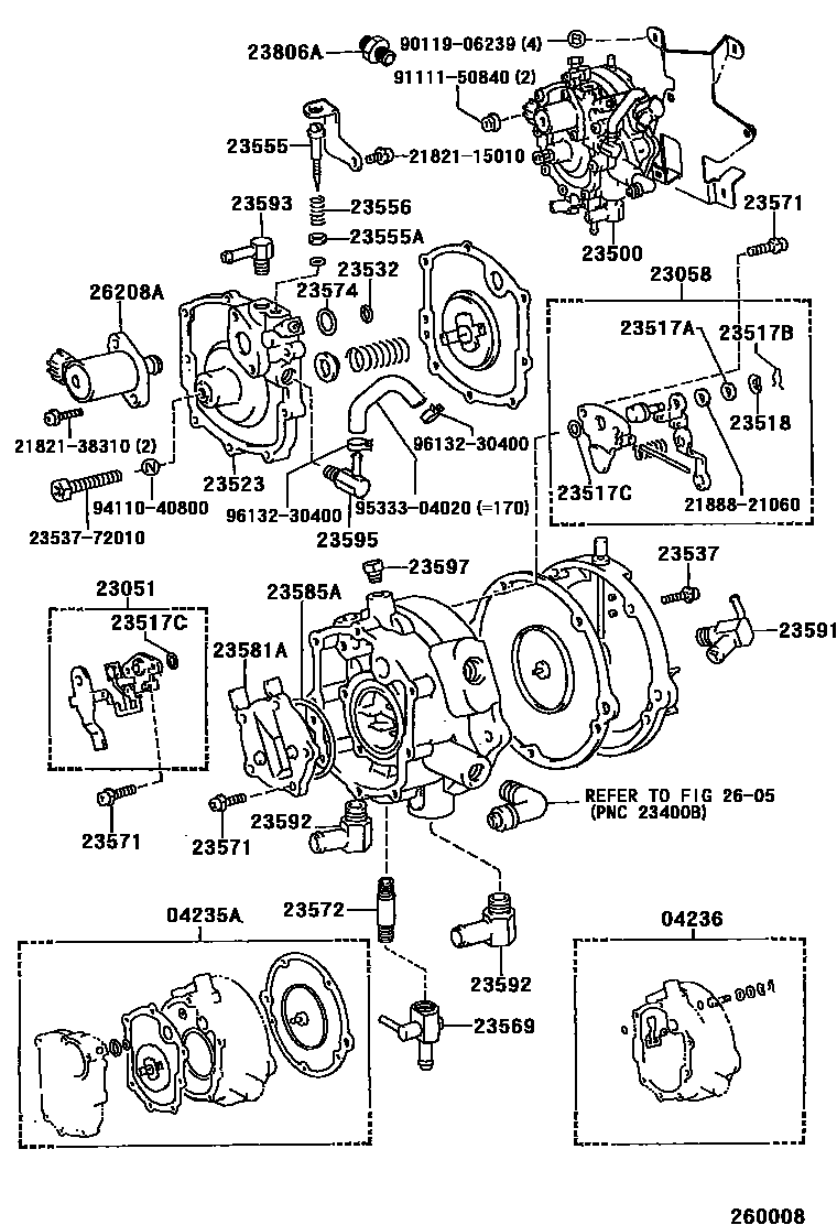 Toyota COROLLA LPG或CNG调节器 EPC diagram — 260008