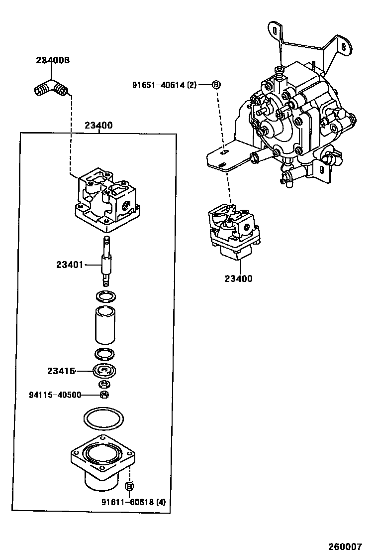 Toyota COROLLA LPG滤清器 EPC diagram — 260007