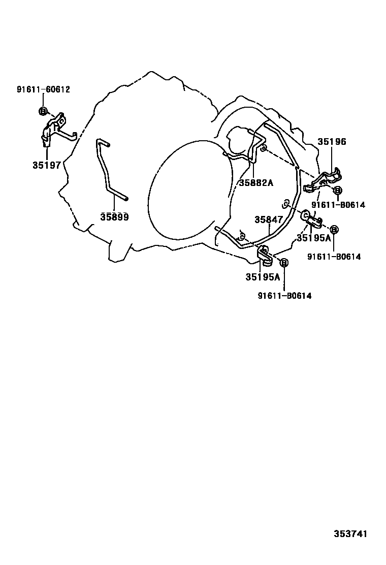 Toyota COROLLA 阀体和滤油网(ATM) EPC diagram — 353741