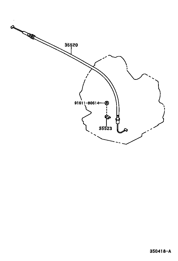 Toyota COROLLA 节气阀连杆和阀杆(ATM) EPC diagram — 350418A