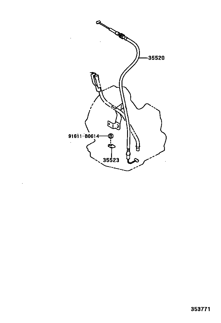 Toyota COROLLA 节气阀连杆和阀杆(ATM) EPC diagram — 353771