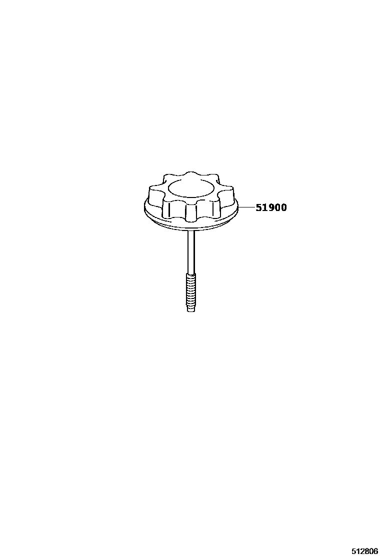 Toyota COROLLA Spare tire rack EPC diagram — 512806