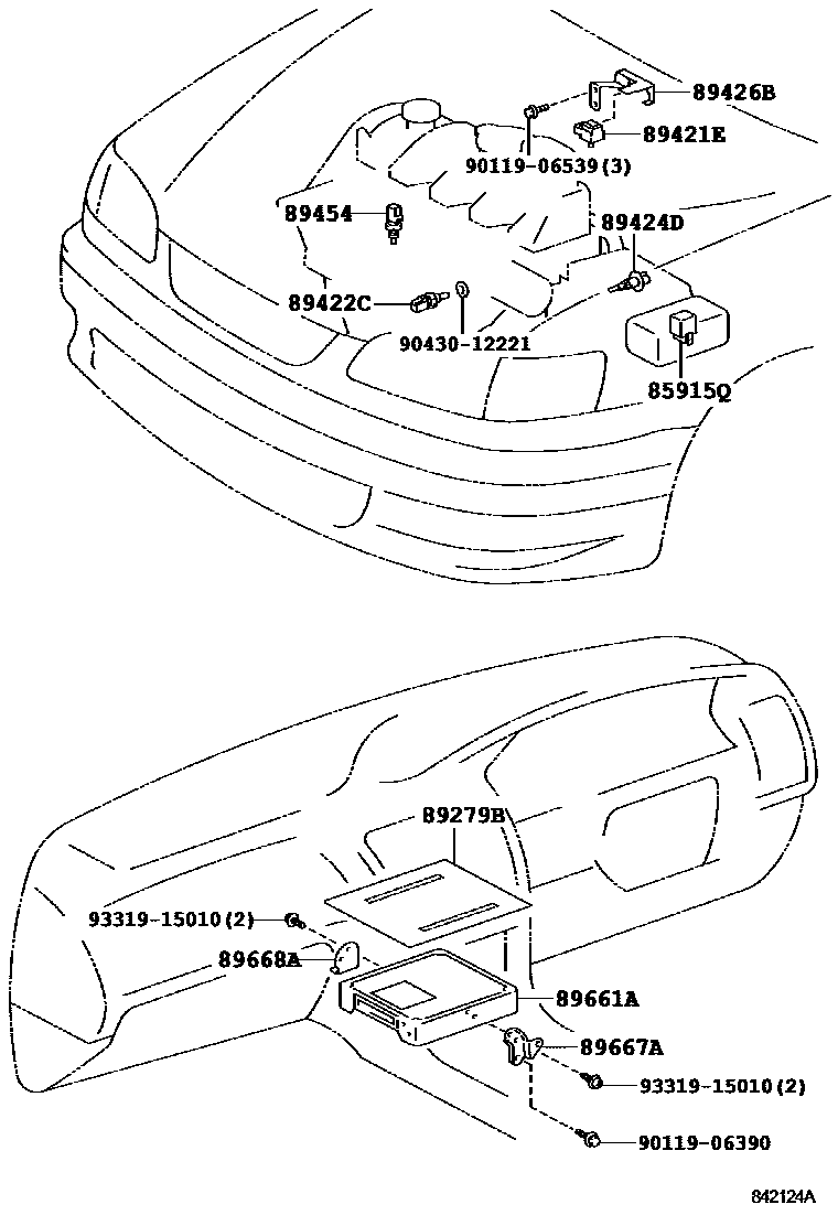 Toyota COROLLA 电子控制柴油机(ECD) EPC diagram — 842124A