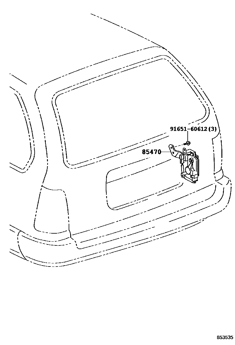 Toyota COROLLA 车门电机和车门电磁阀 EPC diagram — 853535