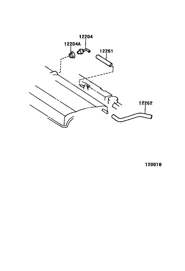Toyota COROLLA Ventilation Hose EPC diagram — 120010