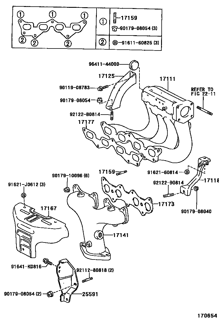 Toyota COROLLA Manifold EPC diagram — 170654