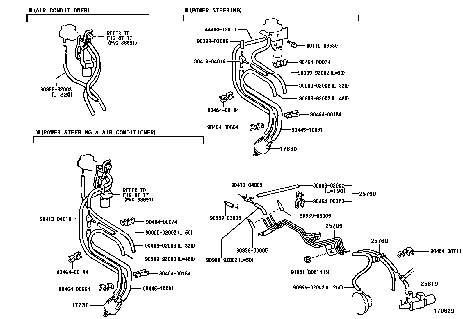 Toyota COROLLA vacuum tube EPC diagram — 170629
