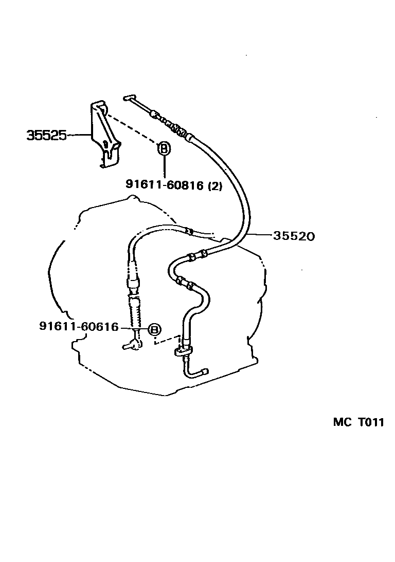 Toyota COROLLA 节气阀连杆和阀杆(ATM) EPC diagram — MCT011