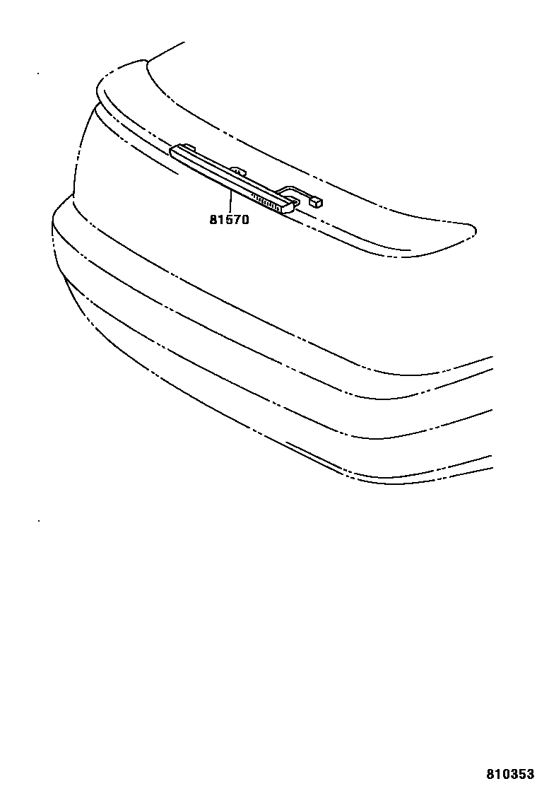 Toyota COROLLA 高位刹车灯 EPC diagram — 810353