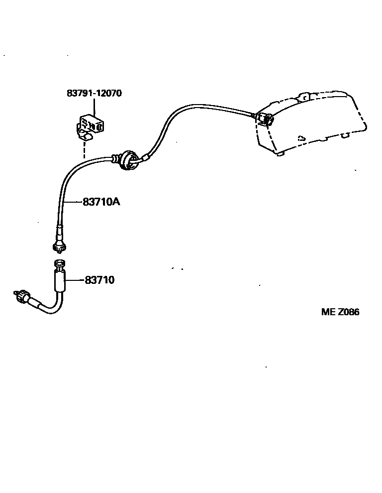 Toyota COROLLA 仪表 EPC diagram — MEZ086