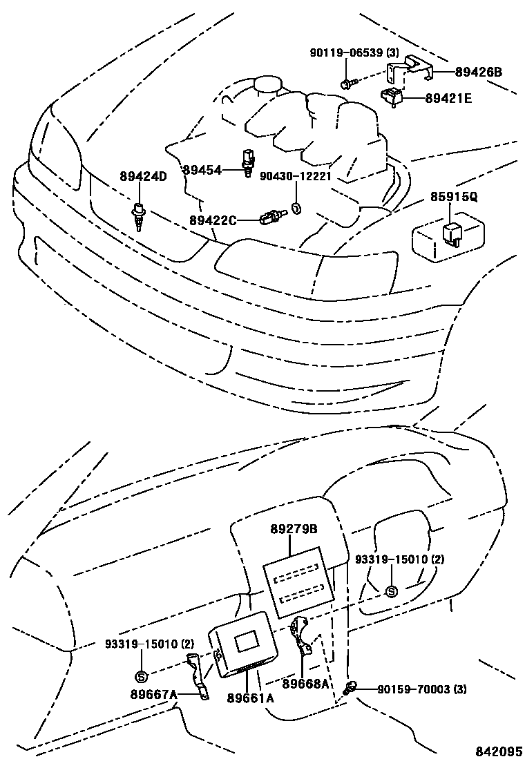 Toyota COROLLA 电子控制柴油机(ECD) EPC diagram — 842095
