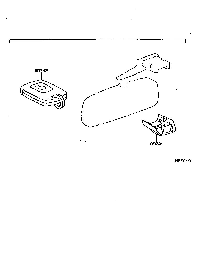 Toyota COROLLA 遥控门锁 EPC diagram — MEZ010