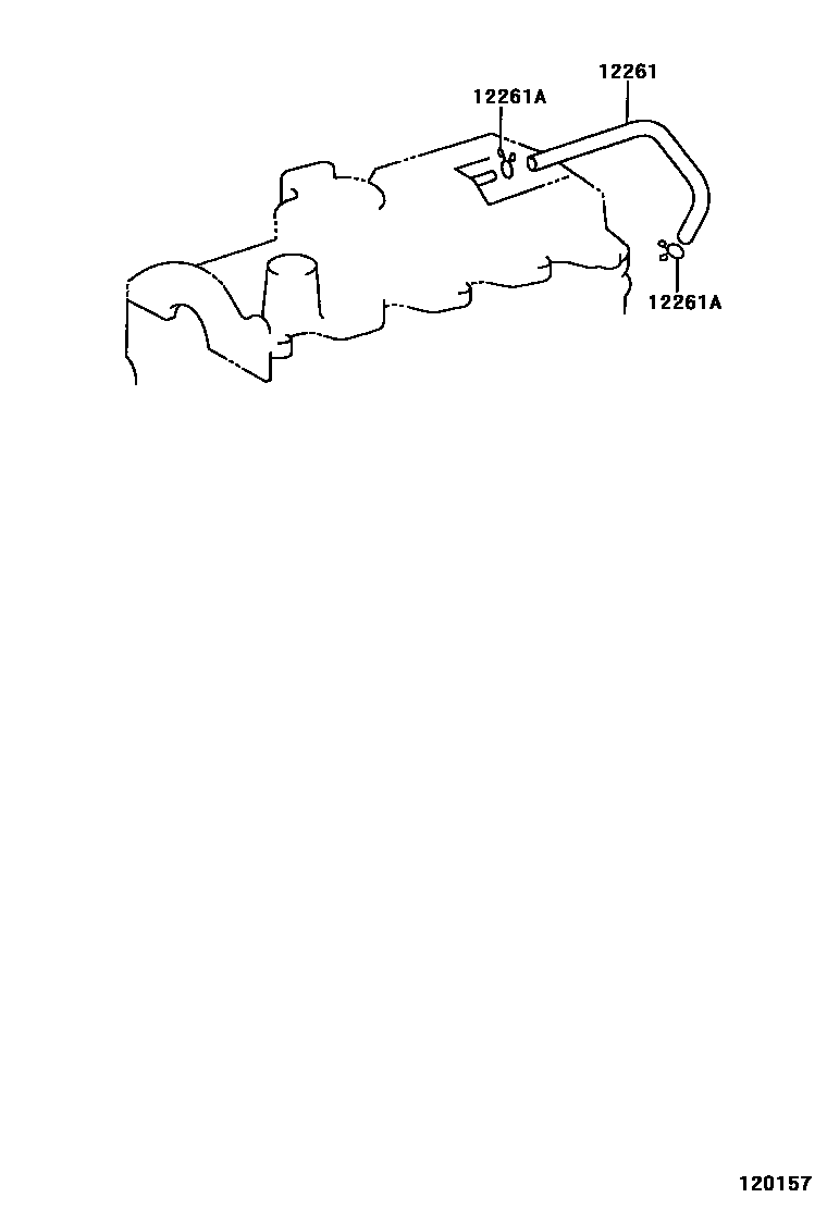 Toyota COROLLA Ventilation Hose EPC diagram — 120157