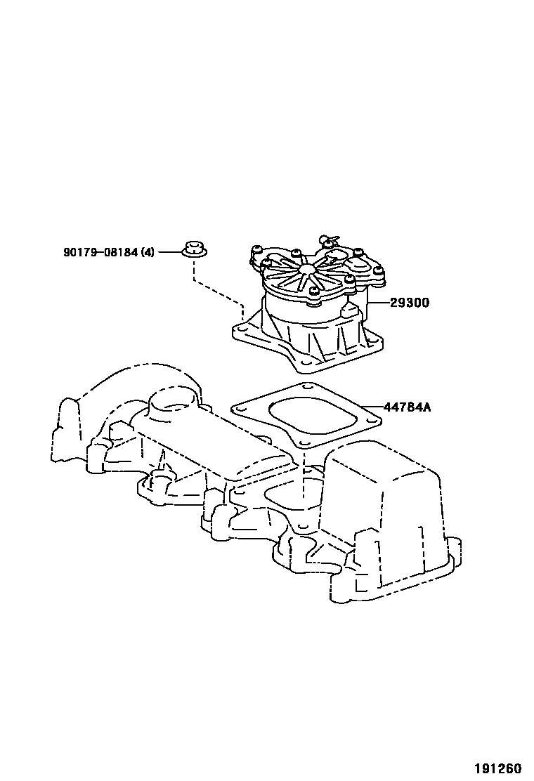 Toyota COROLLA 真空泵 EPC diagram — 191260