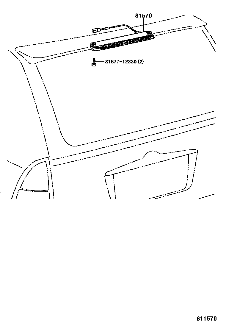 Toyota COROLLA 高位刹车灯 EPC diagram — 811570