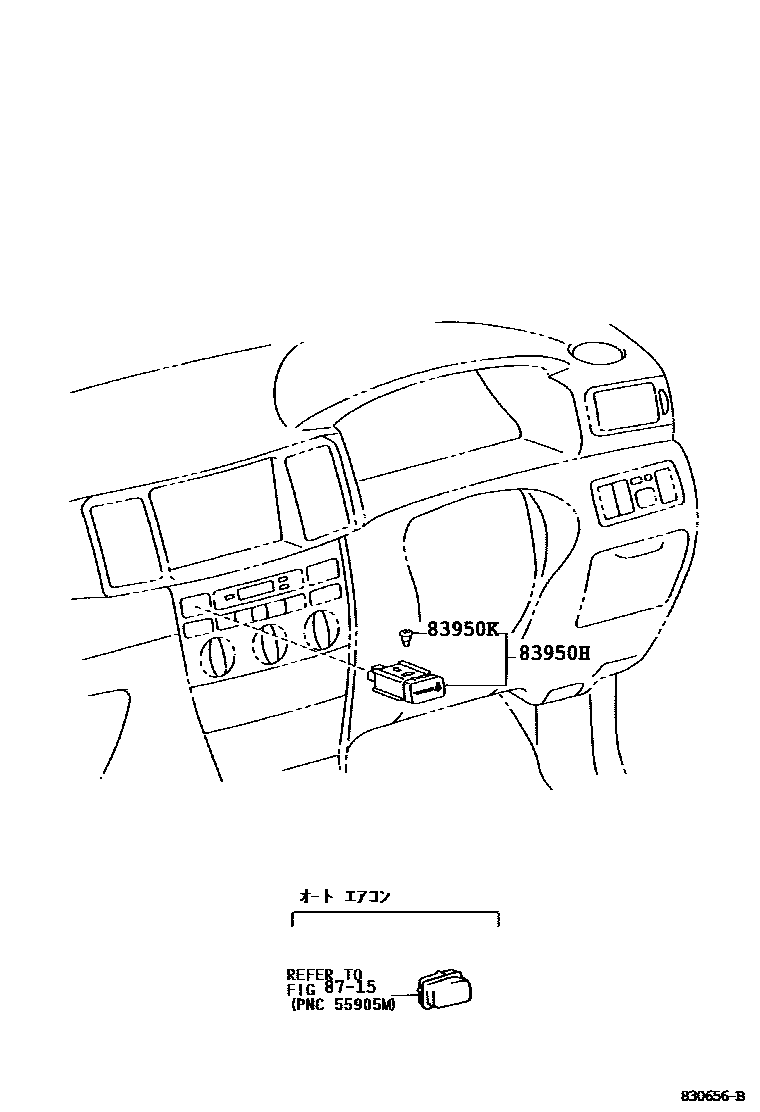 Toyota COROLLA indicator light EPC diagram — 830656B