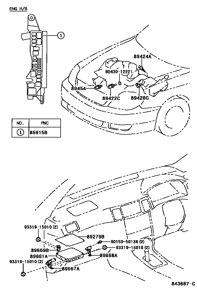 Toyota COROLLA 电子控制柴油机(ECD) EPC diagram — 843687C