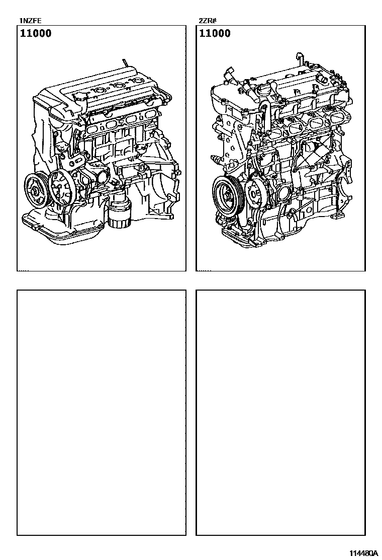 Toyota COROLLA Partial Engine Assembly EPC diagram — 114480A
