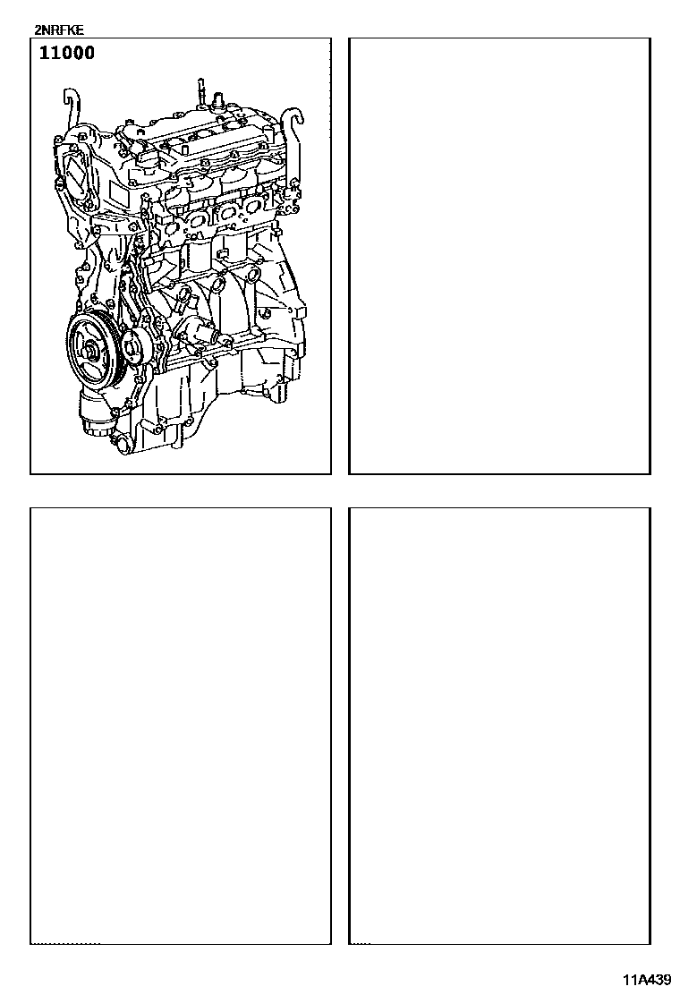 Toyota COROLLA Partial Engine Assembly EPC diagram — 11A439