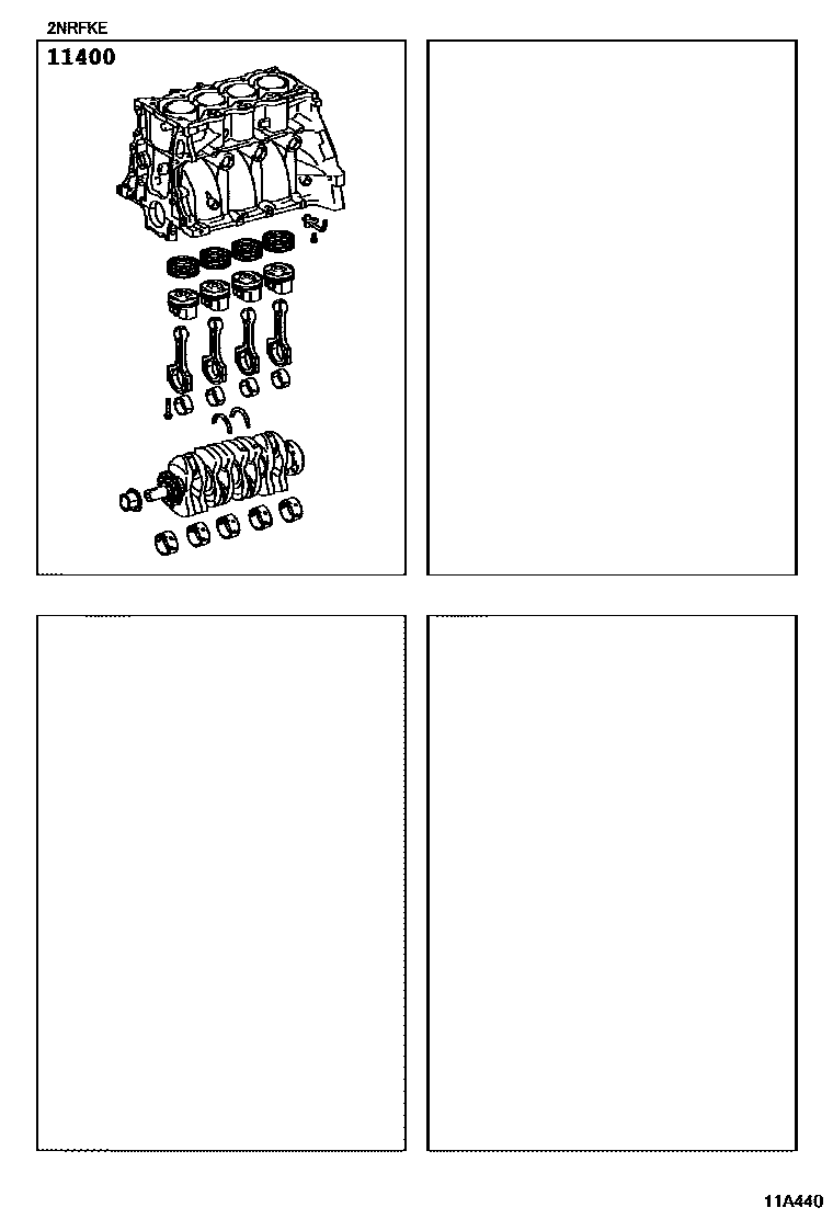 Toyota COROLLA Short Block Assembly EPC diagram — 11A440