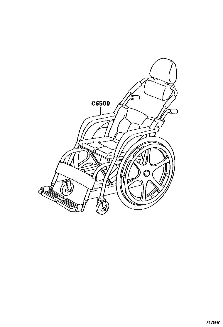 Toyota COROLLA 倾斜装置和电动举升机 EPC diagram — 717597