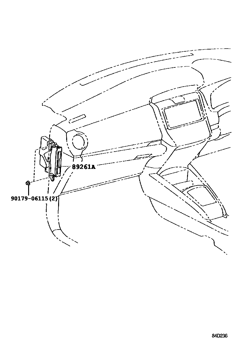 Toyota COROLLA 电子控制系统 EPC diagram — 84D236